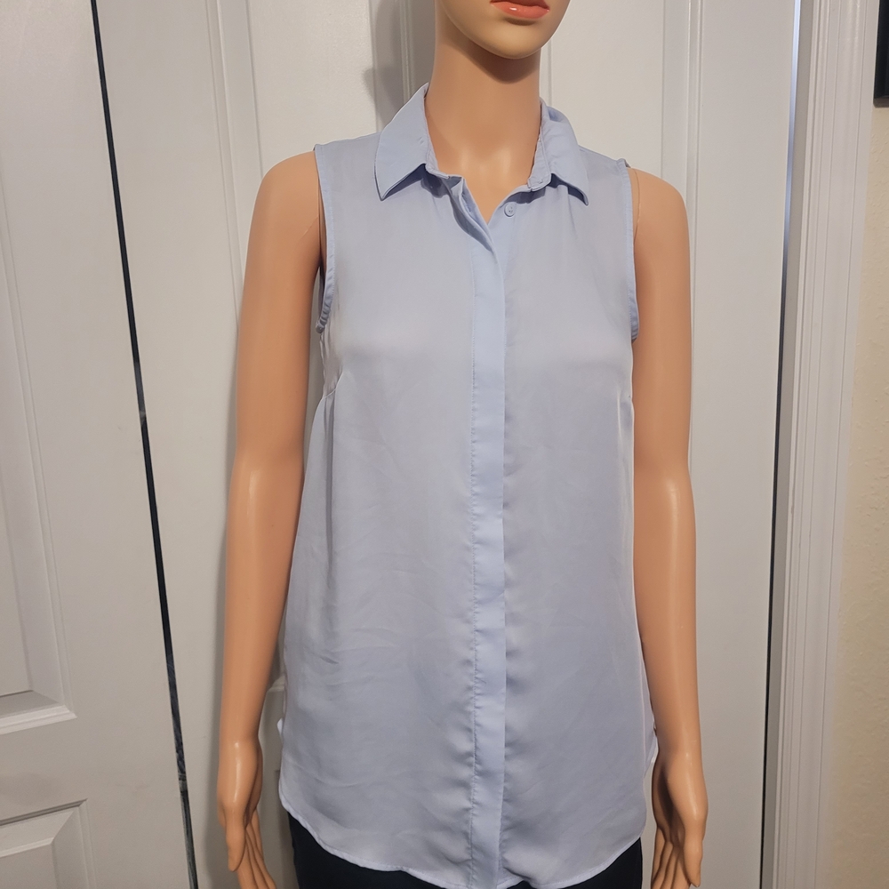 H&M Light Blue Sleeveless Blouse